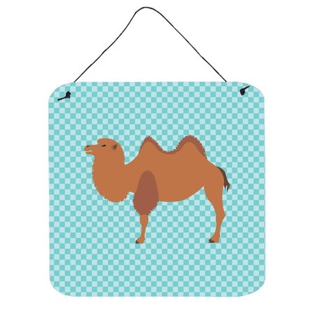 MICASA Bactrian Camel Blue Check Wall or Door Hanging Prints6 x 6 in. MI229792